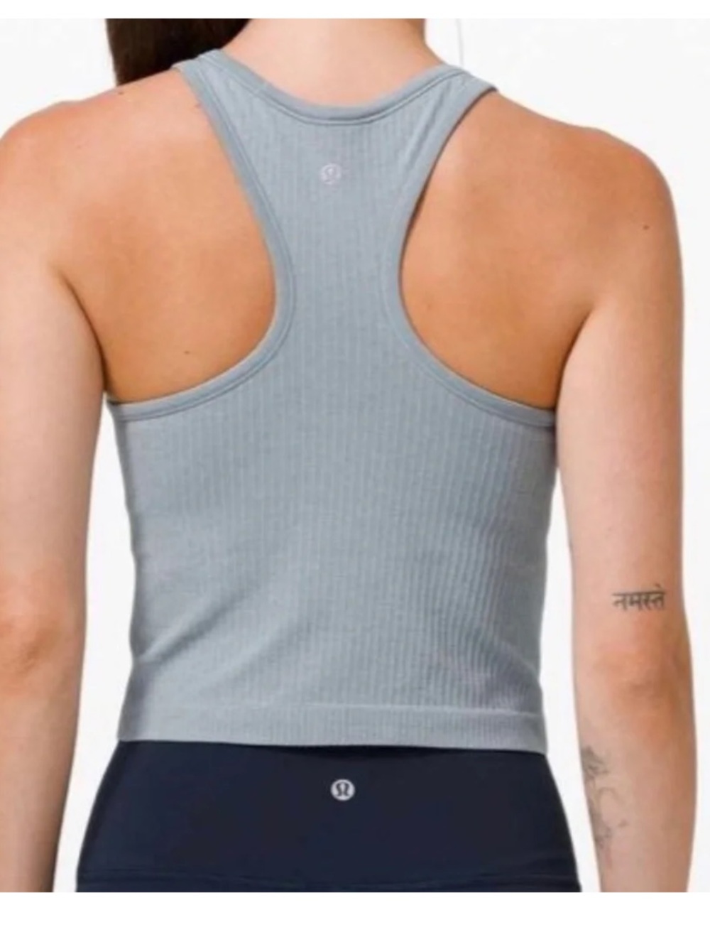 Lululemon Ebb To Street  Ribbed  Cropped Racerback Tank Women’s Size 4